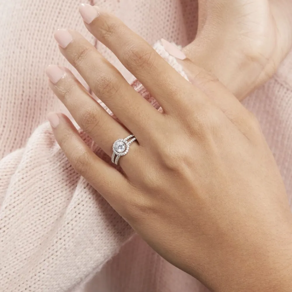 Bague Solitaire Titemae Argent Blanc Oxyde De Zirconium|Marc Orian Sale