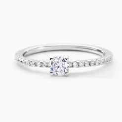 Bague Solitaire Ursi Argent Blanc Oxyde De Zirconium|Marc Orian Clearance