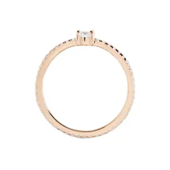 Bague Solitaire Ursi Argent Rose Oxyde De Zirconium|Marc Orian