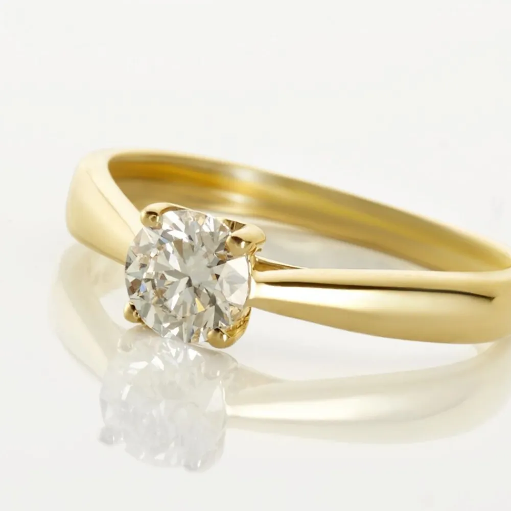 Bague Solitaire Vicoeuria Or Jaune Diamant Synthétique|Marc Orian Discount