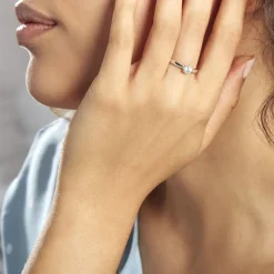 Bague Solitaire Vicoeuria Or Blanc Diamant Synthétique|Marc Orian Discount