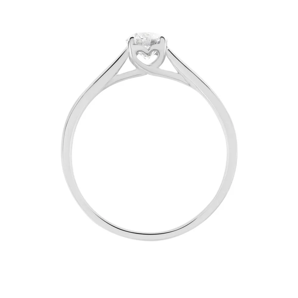 Bague Solitaire Vicoeuria Or Blanc Diamant Synthétique|Marc Orian Discount