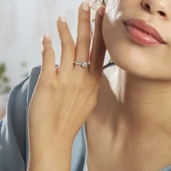 Bague Solitaire Vicoeuria Or Blanc Diamant Synthétique|Marc Orian Clearance