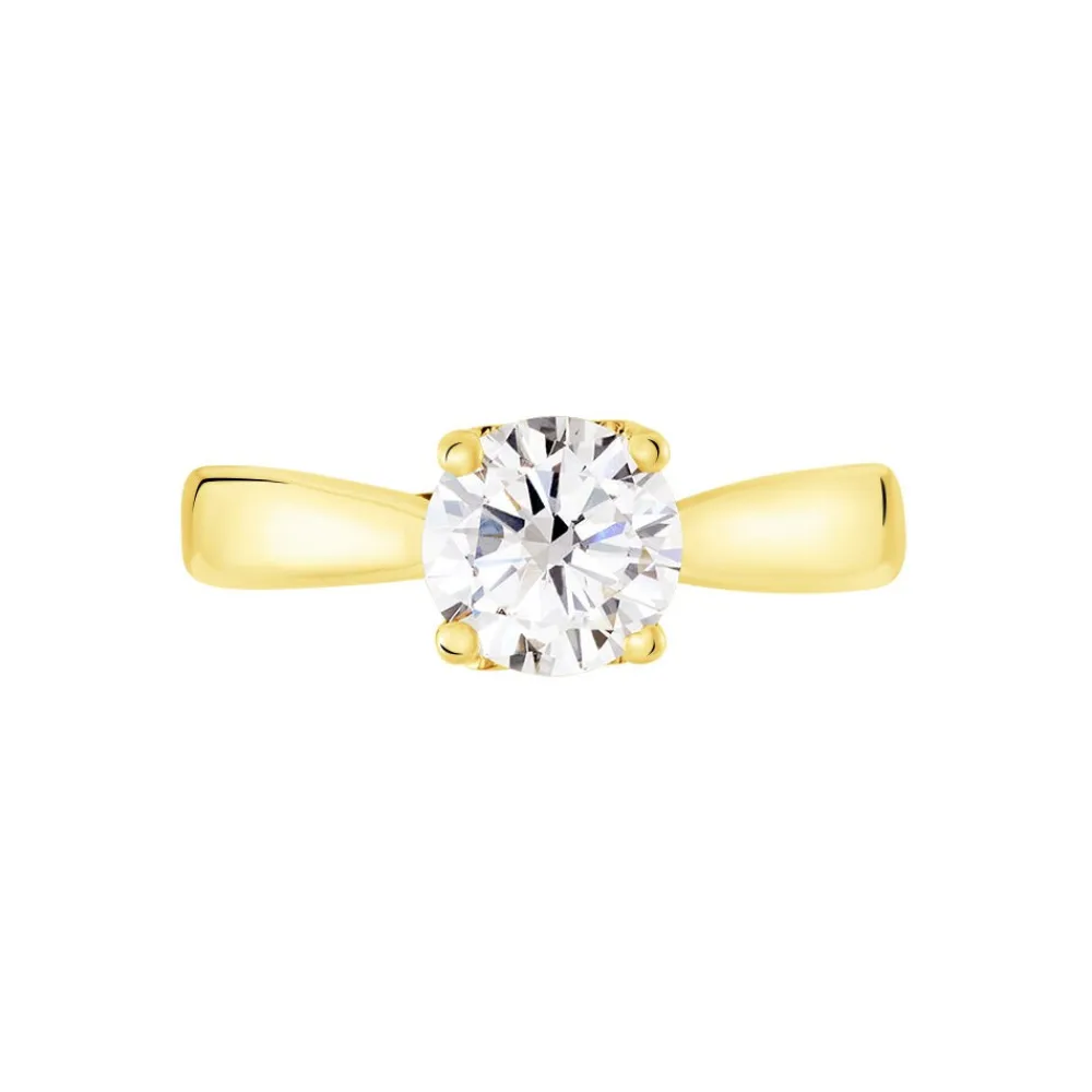 Bague Solitaire Vicoeuria Or Jaune Diamant Synthétique|Marc Orian Best