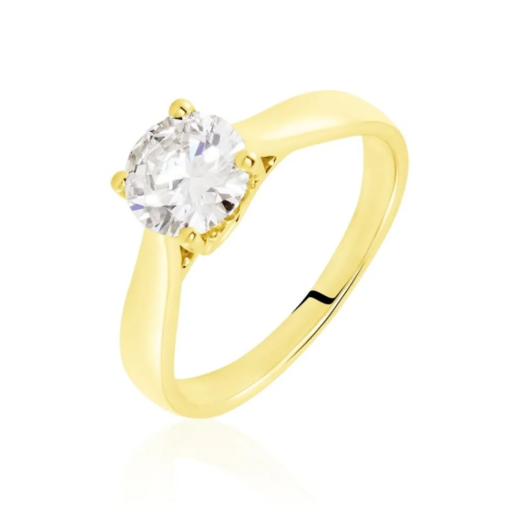 Bague Solitaire Vicoeuria Or Jaune Diamant Synthétique|Marc Orian Best