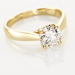 Bague Solitaire Vicoeuria Or Jaune Diamant Synthétique|Marc Orian Best