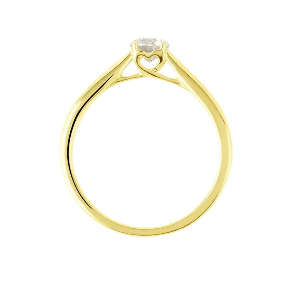 Bague Solitaire Vicoeuria Or Jaune Diamant Synthétique|Marc Orian Online