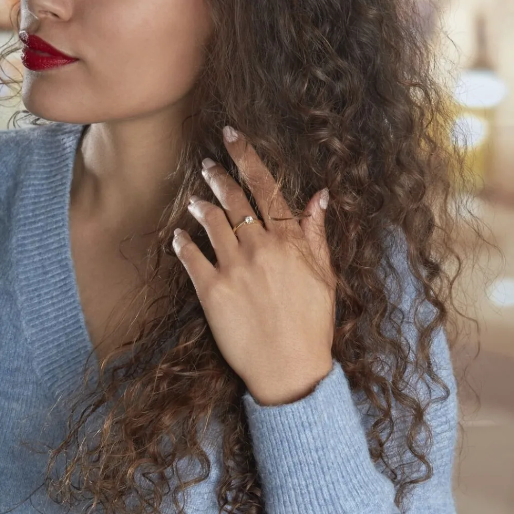 Bague Solitaire Vicoeuria Or Jaune Diamant Synthétique|Marc Orian Online