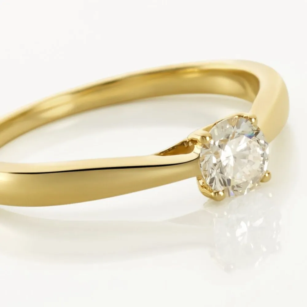 Bague Solitaire Vicoeuria Or Jaune Diamant Synthétique|Marc Orian Online
