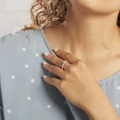 Bague Solitaire Vicoeuria Or Blanc Diamant Synthétique|Marc Orian New