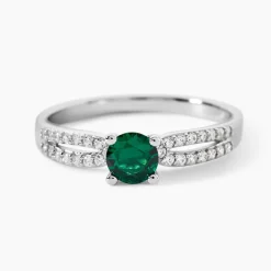 Bague Solitea Argent Blanc Oxyde De Zirconium