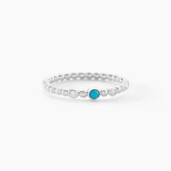 Bague Sorene Argent Blanc Turquoise Oxyde De Zirconium|Marc Orian New