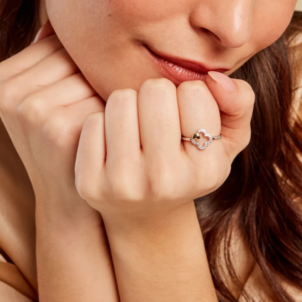 Bague Sorya Or Jaune Argent Blanc Oxyde De Zirconium|Marc Orian Discount