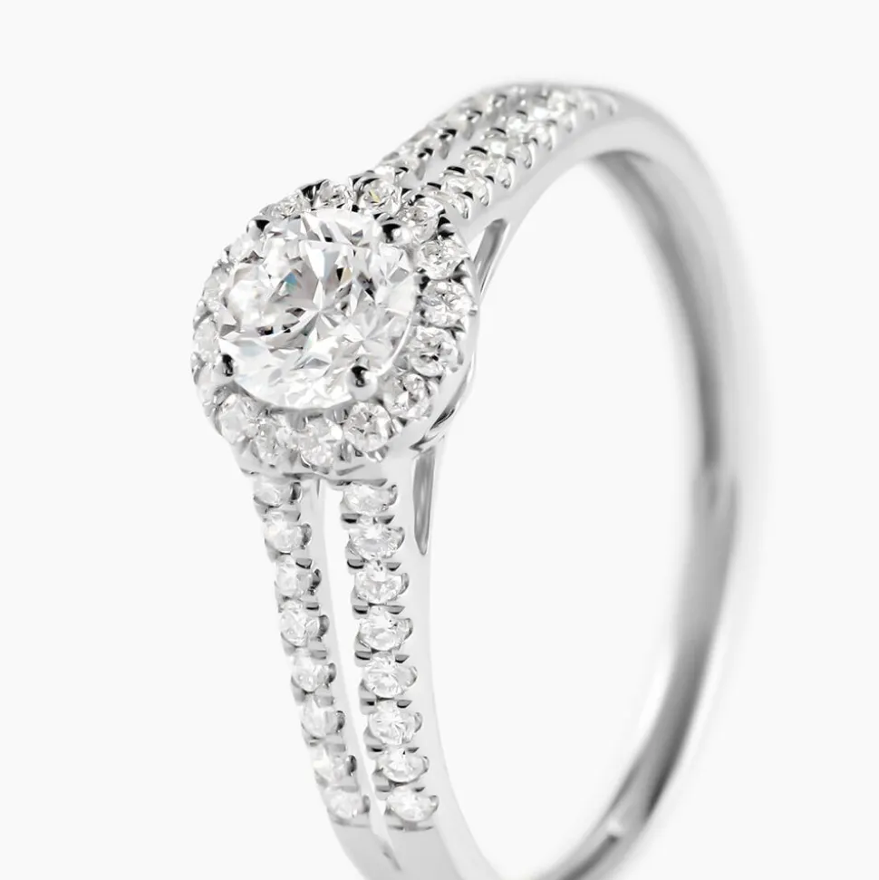 Bague Sosanna Platine Blanc Diamant Synthétique