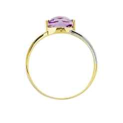 Bague Suzana Or Bicolore Amethyste
