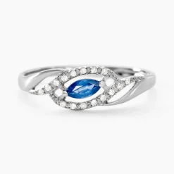 Bague Syriana Or Blanc Saphir Et Diamant|Marc Orian Sale