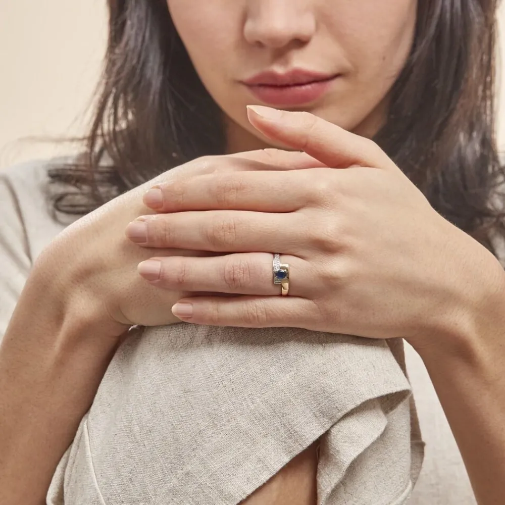 Bague Taila Or Jaune Saphir|Marc Orian