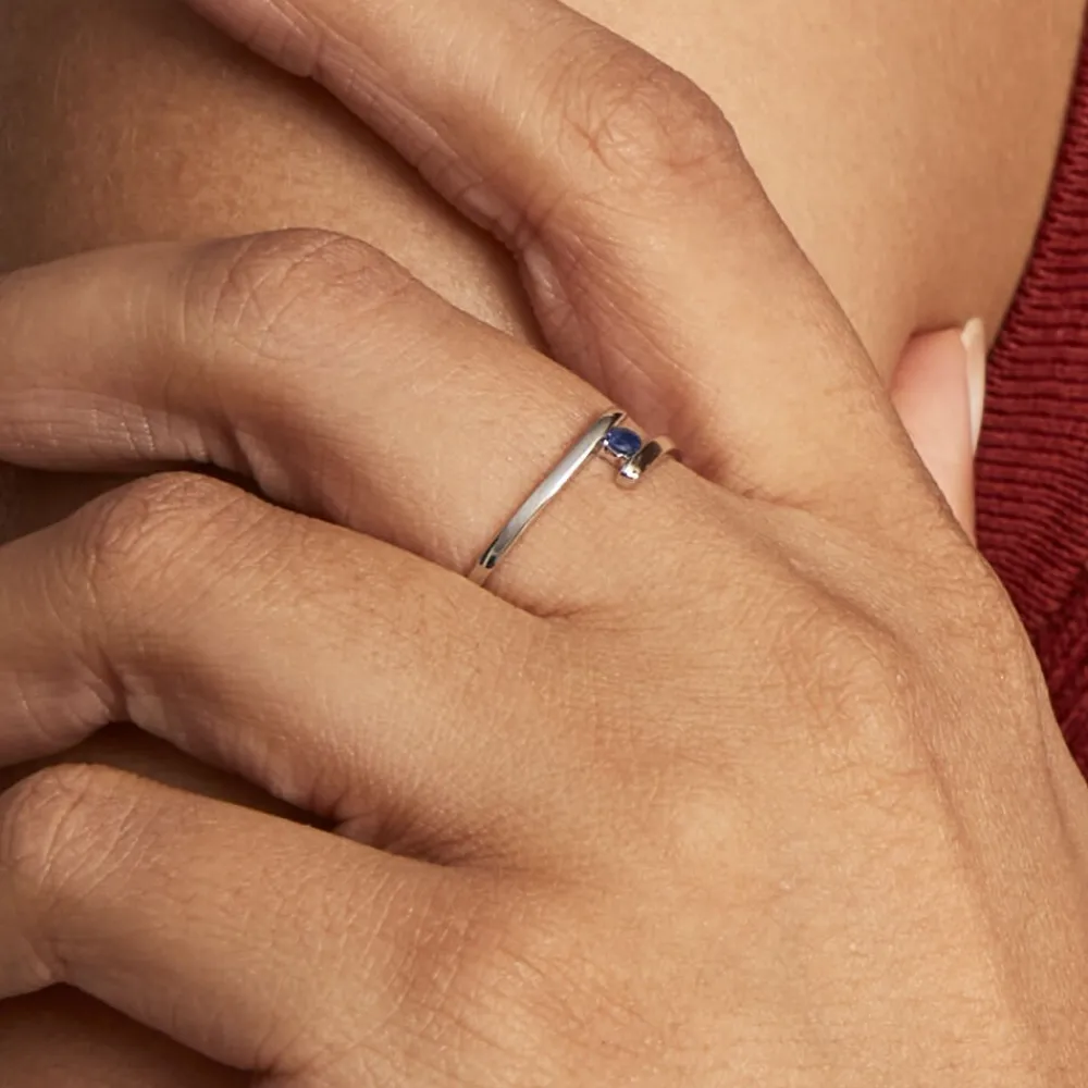 Bague Tamyra Or Blanc Saphir|Marc Orian Online
