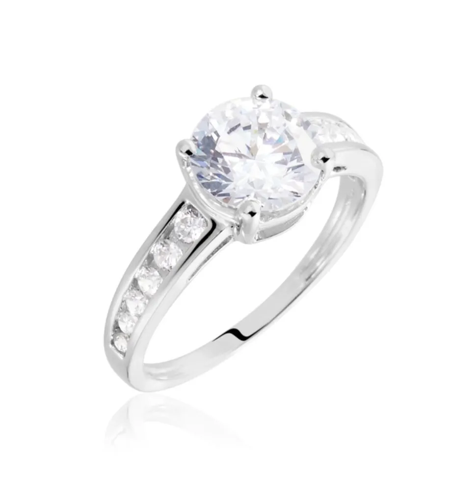 Bague Tatjana Or Blanc Oxyde De Zirconium