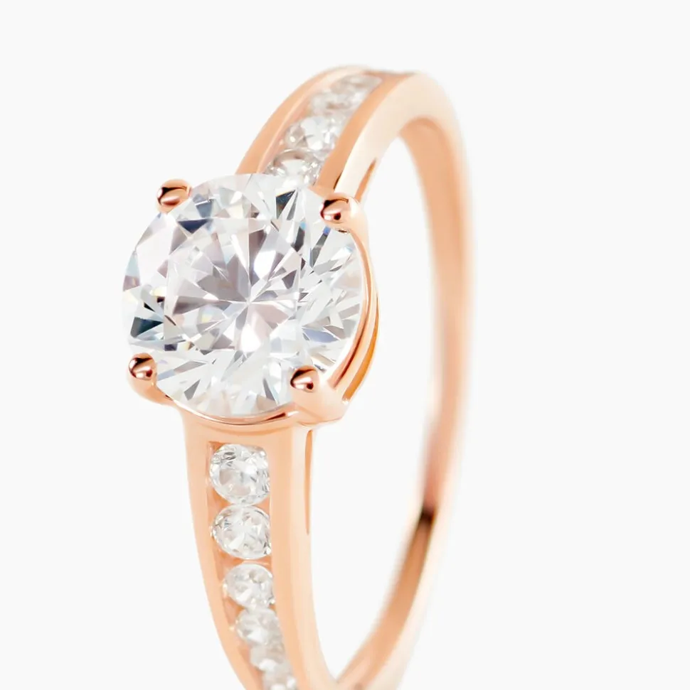 Bague Tatjana Or Rose Oxyde De Zirconium