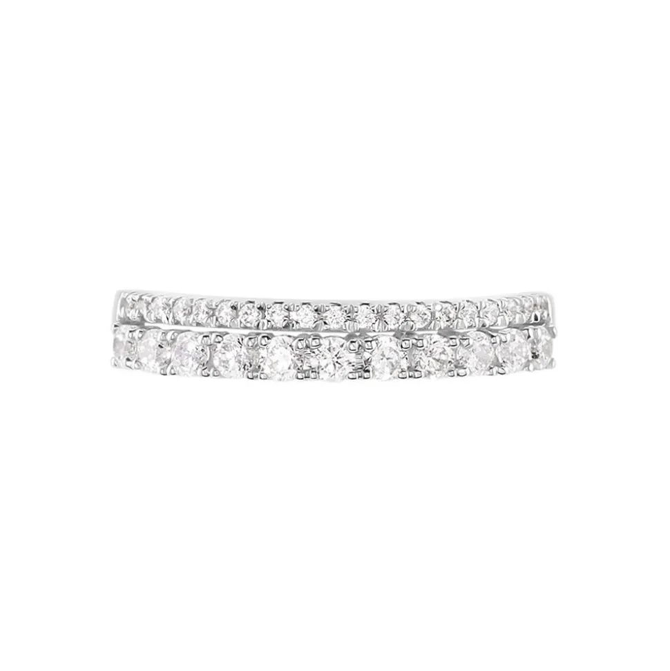Bague The Crown Or Blanc Oxyde De Zirconium