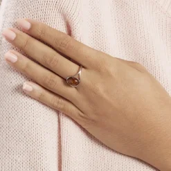 Bague Titziana Argent Blanc Ambre|Marc Orian Sale
