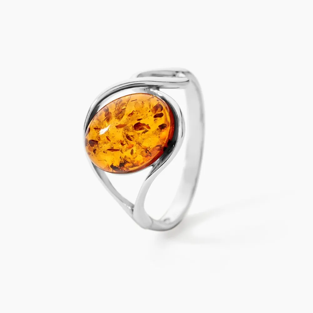 Bague Titziana Argent Blanc Ambre|Marc Orian Sale