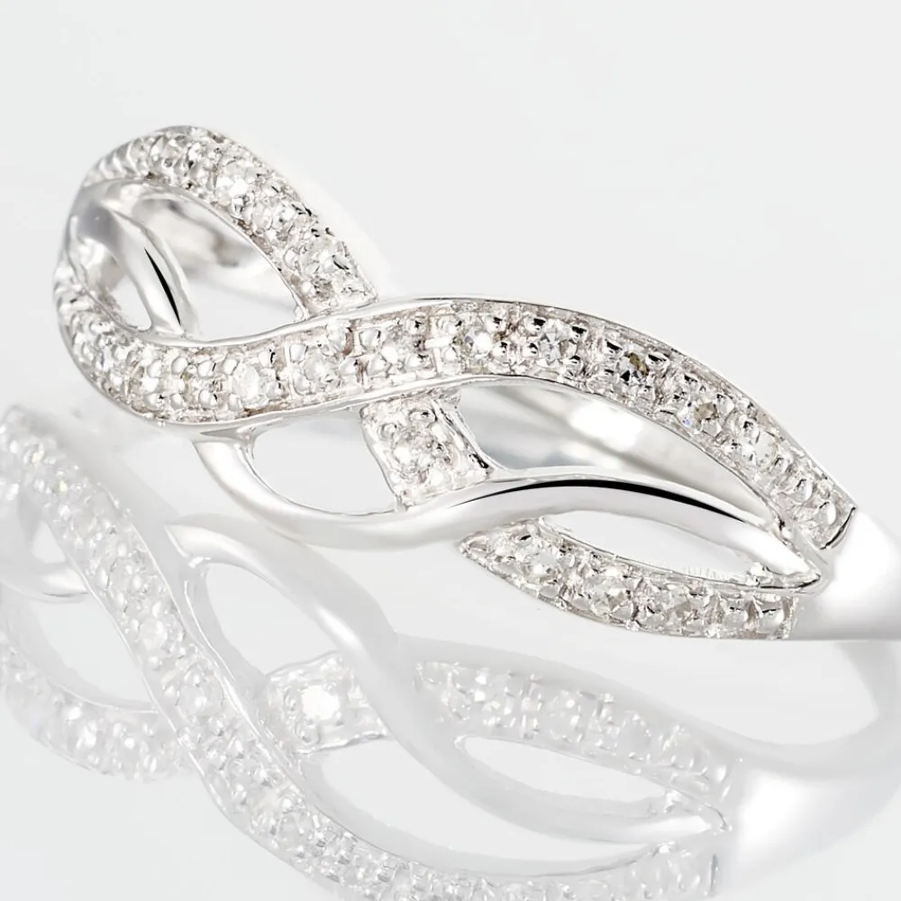 Bague Vaguelette Or Blanc Diamant|Marc Orian Online
