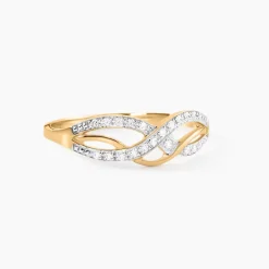 Bague Vaguelette Or Jaune Diamant