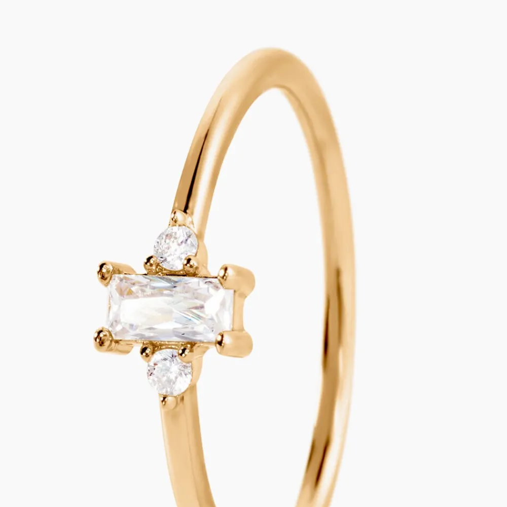 Bague Valentyne Plaque Or Jaune Oxyde De Zirconium|Marc Orian Sale