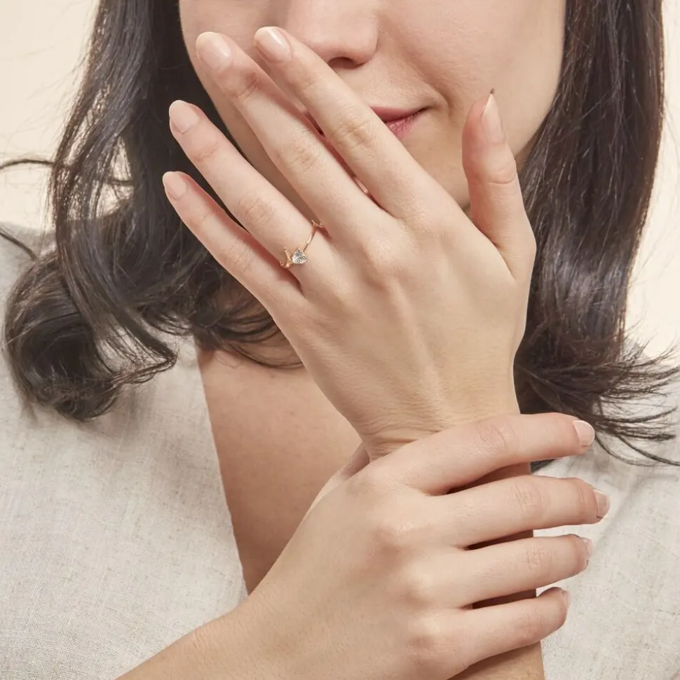 Bague Valeriana Or Jaune Oxyde De Zirconium
