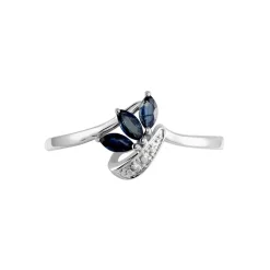 Bague Valy Or Blanc Saphir