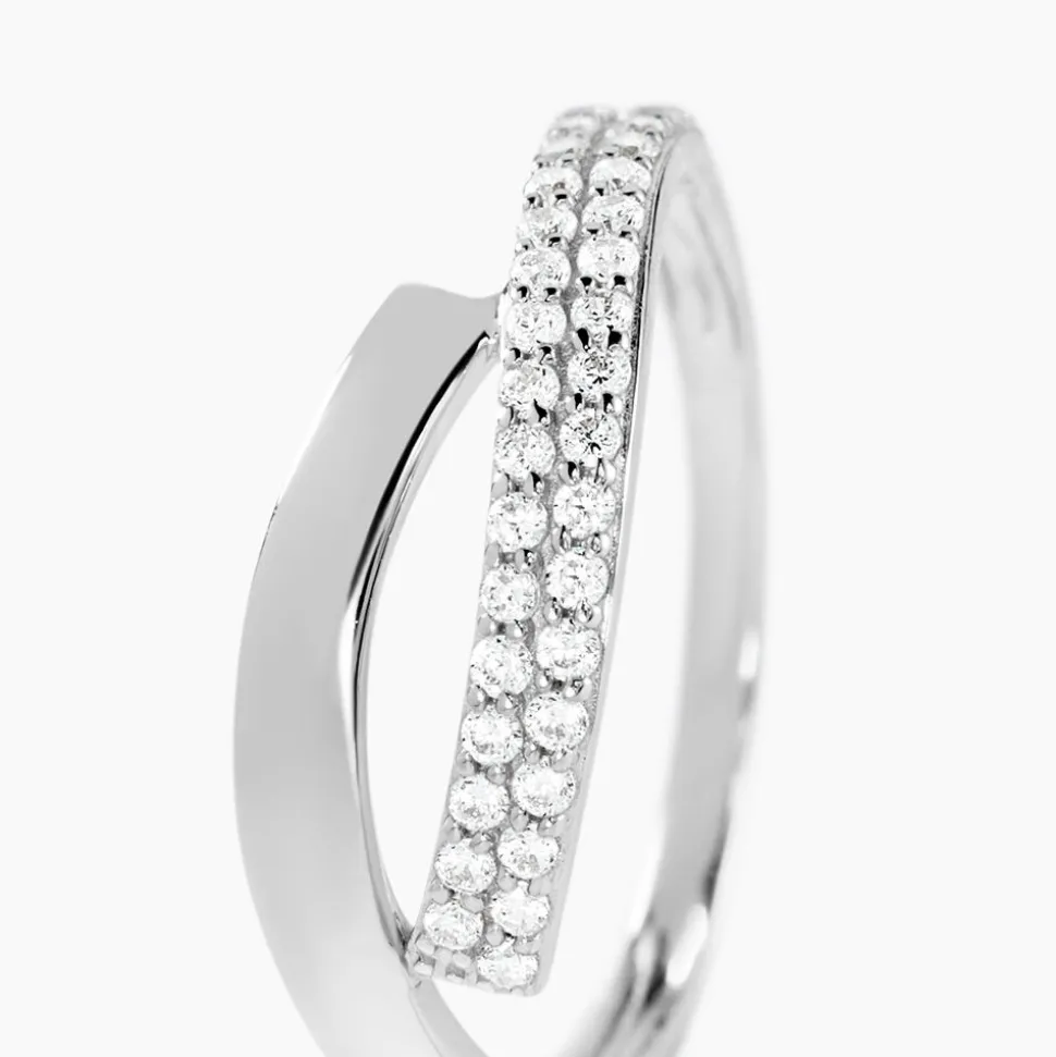 Bague Vero Or Blanc Oxyde De Zirconium
