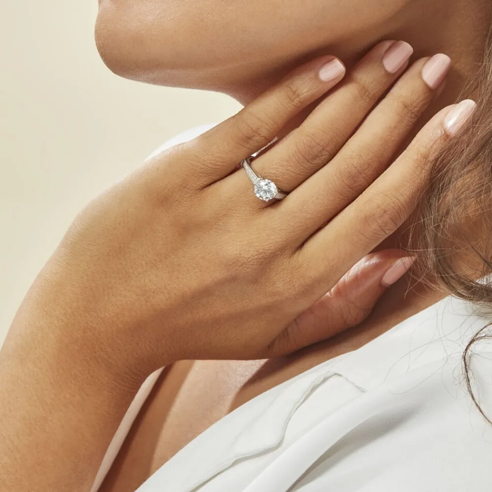 Bague Viky Argent Blanc Oxyde De Zirconium|Marc Orian Outlet