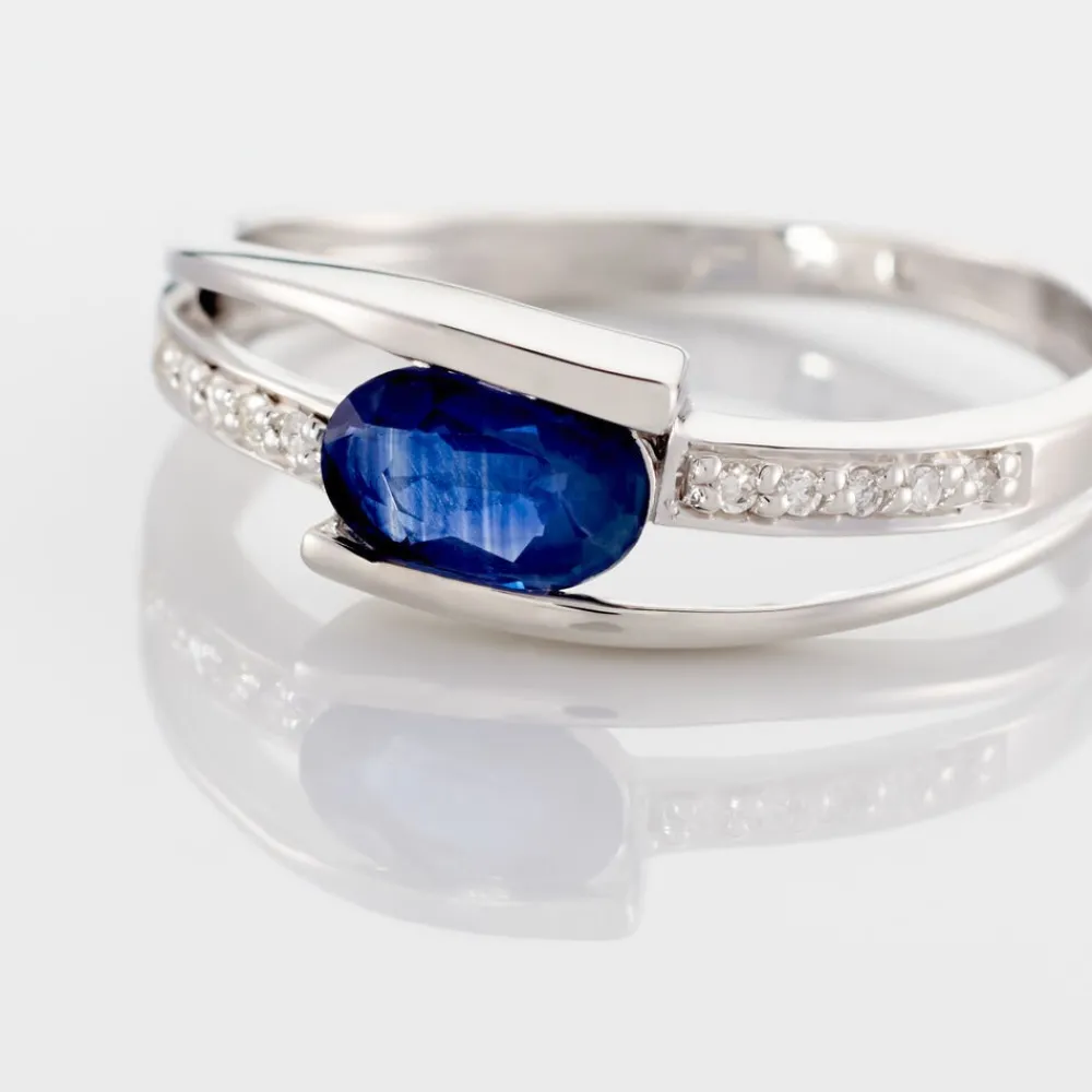 Bague Viyan Or Blanc Saphir Et Diamant|Marc Orian Hot