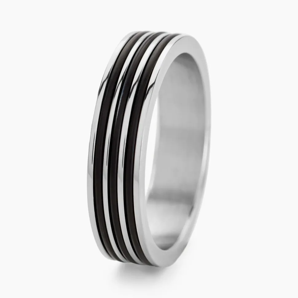 Bague Wallace Acier Blanc