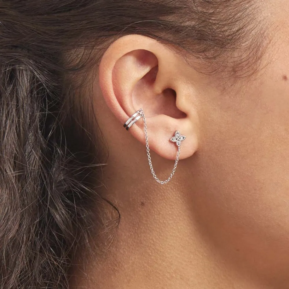 Bijou D'oreille Unitaire Argent Blanc Heh Oxydes De Zirconium|Marc Orian New