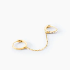 Bijou D'oreille Unitaire Briallen Or Jaune Oxyde De Zirconium|Marc Orian Hot
