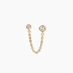 Bijou D'oreille Unitaire Jacinda Plaqué Or Jaune Oxyde De Zirconium|Marc Orian Sale