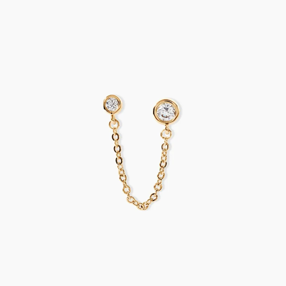 Bijou D'oreille Unitaire Jacinda Plaqué Or Jaune Oxyde De Zirconium|Marc Orian Sale