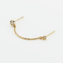 Bijou D'oreille Unitaire Jacinda Plaqué Or Jaune Oxyde De Zirconium|Marc Orian Sale