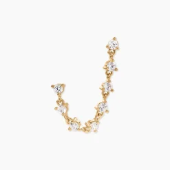 Bijou D'oreille Unitaire Odell Plaqué Or Jaune Oxyde De Zirconium|Marc Orian Sale