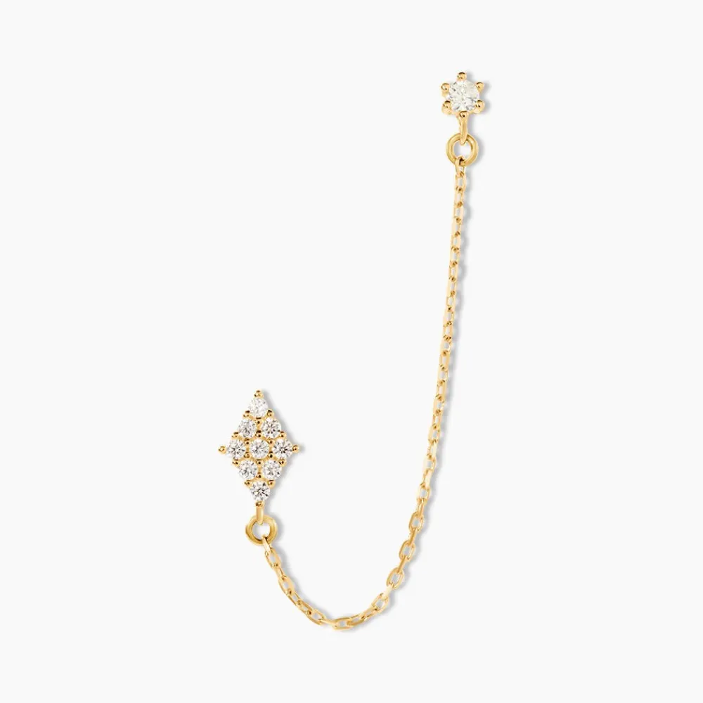 Bijou D'oreille Unitaire Pallas Or Jaune Oxyde De Zirconium|Marc Orian Online