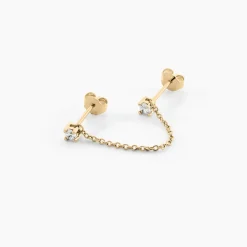 Bijou D'oreille Unitaire Pendante Plaqué Or Jaune Dofi Oxyde|Marc Orian Clearance