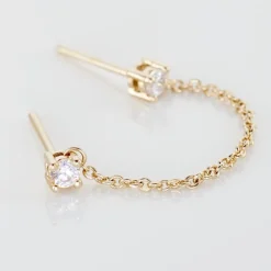 Bijou D'oreille Unitaire Pendante Plaqué Or Jaune Dofi Oxyde|Marc Orian Clearance
