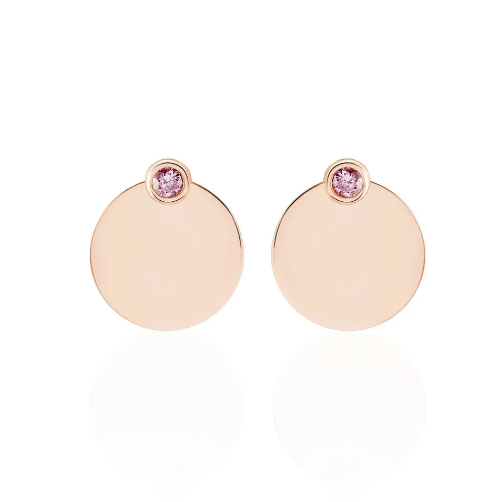 Bijoux D'oreilles Aleksandra Argent Rose Oxyde De Zirconium|Marc Orian New