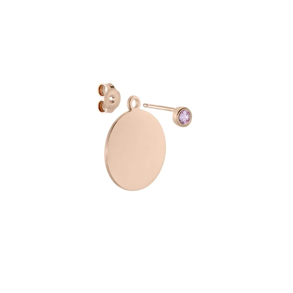 Bijoux D'oreilles Aleksandra Argent Rose Oxyde De Zirconium|Marc Orian New