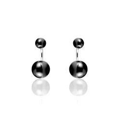 Bijoux D'oreilles Alyson Argent Blanc Céramique