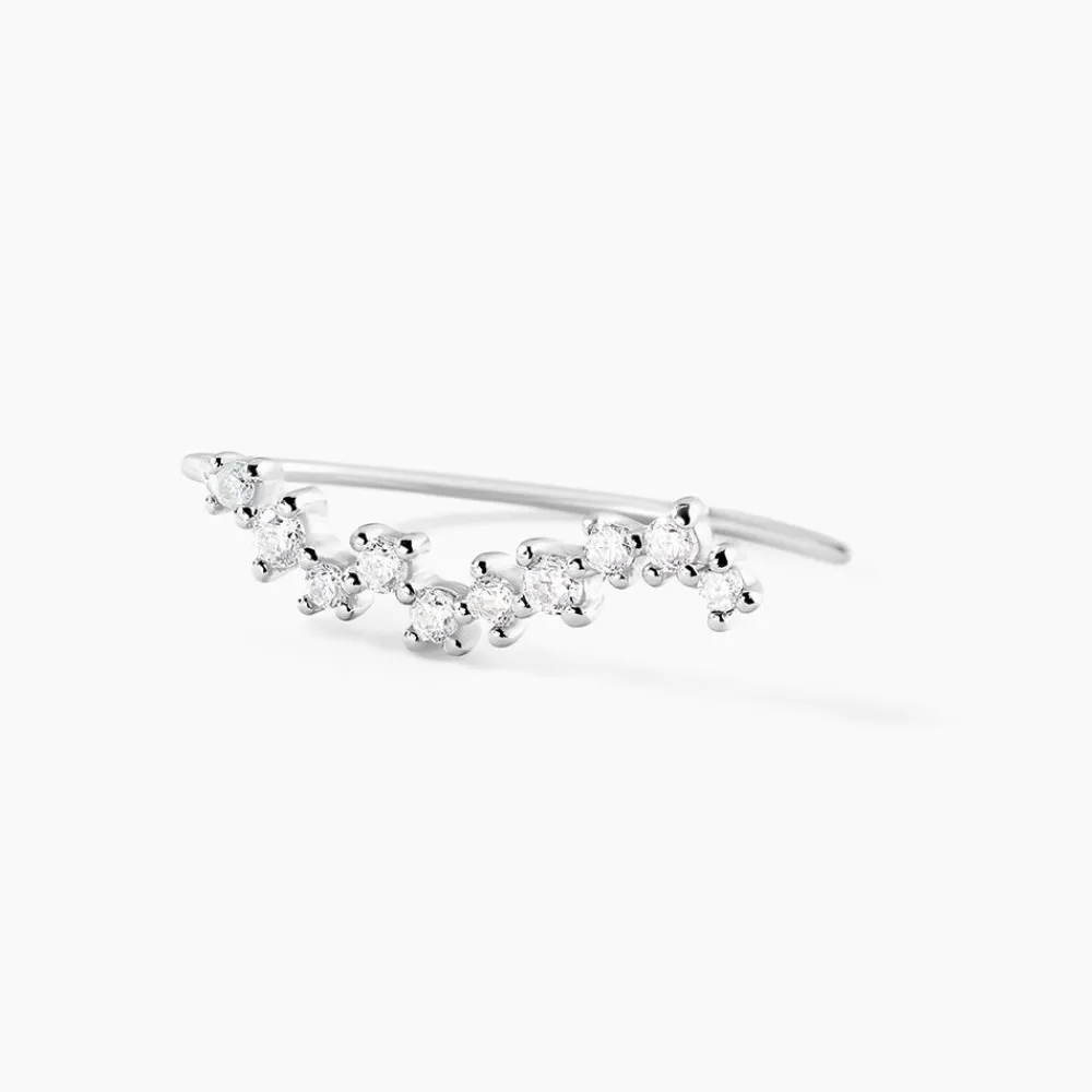 Bijoux D'oreilles Brandi Argent Rhodié Oxyde De Zirconium|Marc Orian Sale