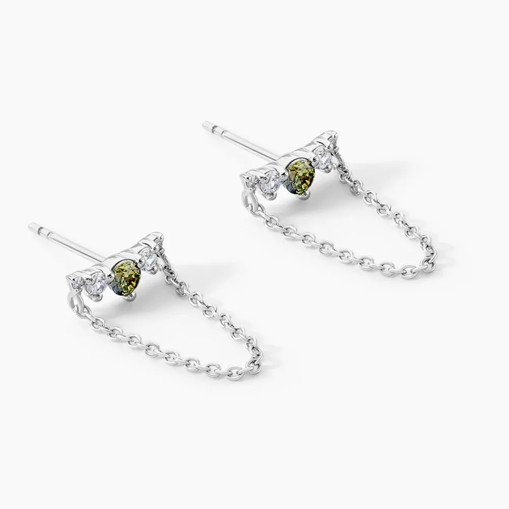 Bijoux D'oreilles Desert Argent Blanc Oxyde De Zirconium|Marc Orian Sale